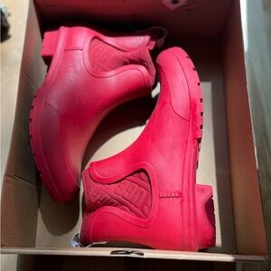 UGG rubber red boots size 9